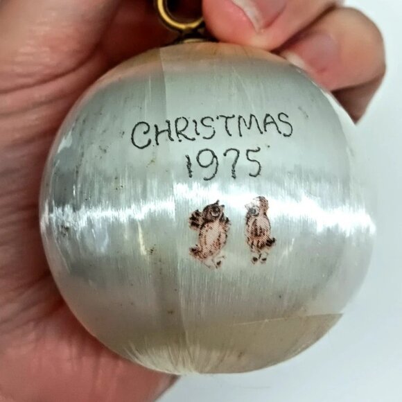 Hallmark Betsey Clark Christmas Ornament 1975 VTG 70s Holiday Satin RARE Birds - Picture 3 of 10